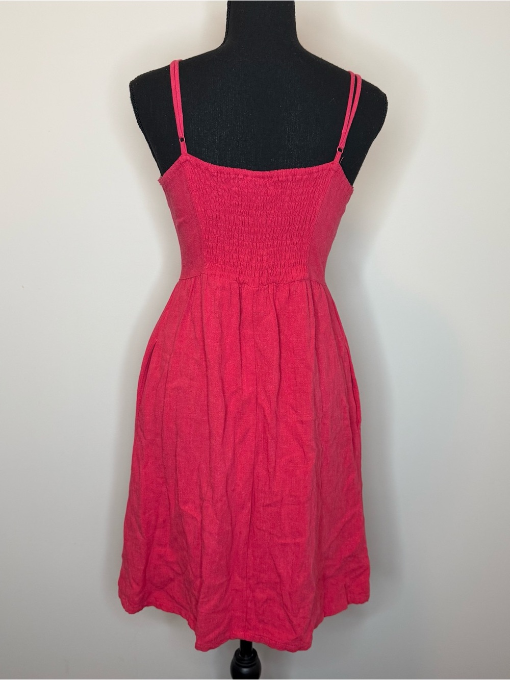 Universal Thread Raspberry Pink Button-Front Mini Sundress - Picture 4 of 8